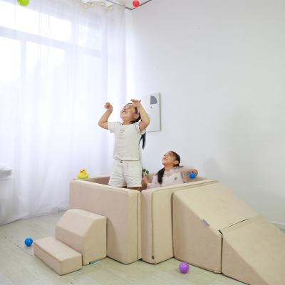 China Modern Amazon Hot Selling Kids Play Couch Game Building Block Ball Pool Foam Couch For Toddler Playing Sleeping Sofa Bed for sale