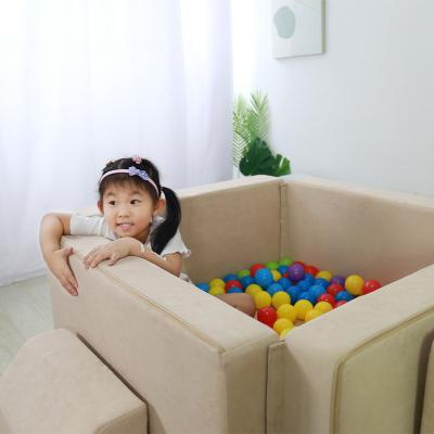 China Modular Adjustable Height Play Couch Ball Pool Kids Play Sofa Massage Folding Living Room Sofa Bed Children Play Couch for sale