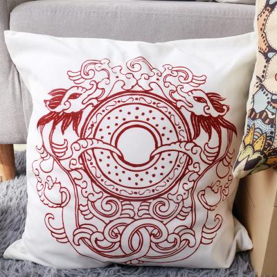 China Anti-bacteria animal and plant pattern tile with cotton canvas fabric cover 44x44 cm and more size option square pillow for sale