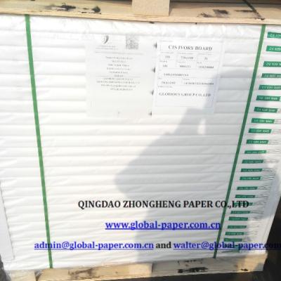 China New Products Triplex / Papel Anticurvature C1S Cartulina Ivory Board New Products for sale