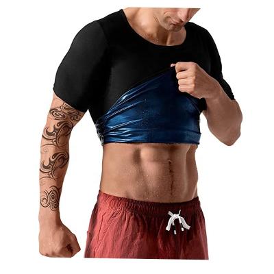 China Sauna Shirt Durable Waist Top Tank Shaper Slimming Vest Workout Trainer Men Sweat Suit for sale