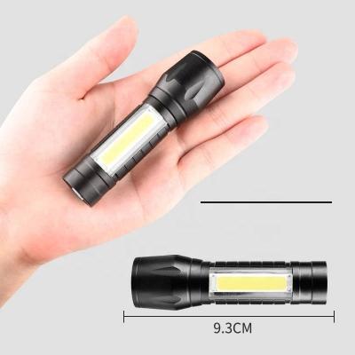 China Durable Small Flashlight Strong Light USB Charging Super Bright Multifunctional Portable Mini Pocket Home Outdoor Light Remote Can for sale