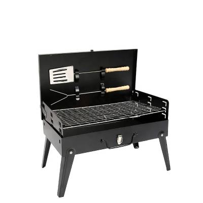 China Easy To Carry Portable Outdoor Grill Barbecue Stove Box Foldable Grill With Accessories Camping for sale