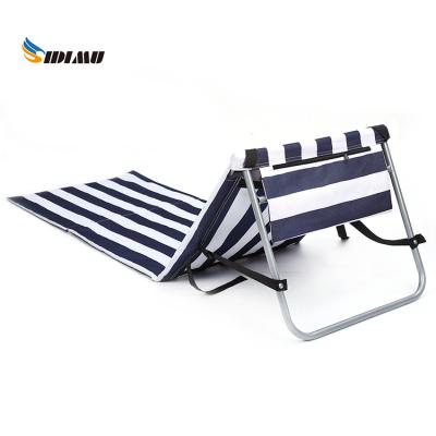 China Foldable Portable Outdoor Beach Mat Chair With Adjustable Backrest Sit Mat Folding Lightweight Adjustable Lounge Chair for sale