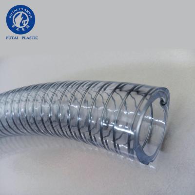 China Conveying Clear Water PVC Food Grade Helix Suction Hose Flexible Transparent Steel Wire Hose for sale