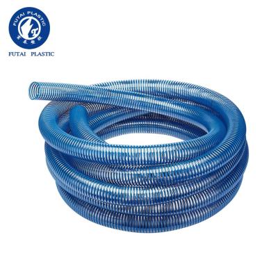 China 4 Inch Spiral Wear Resistant Water Pump Corrugated PVC Suction Hose Propeller Reinforced PVC Vacuum Delivery Hose for sale