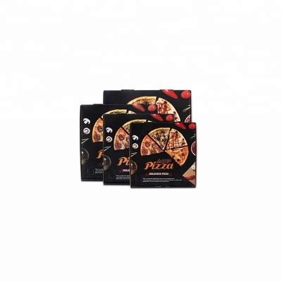 China Recyclable Wholesale Custom Corrugated Black 12 Inch Pizza Cardboard Box for sale