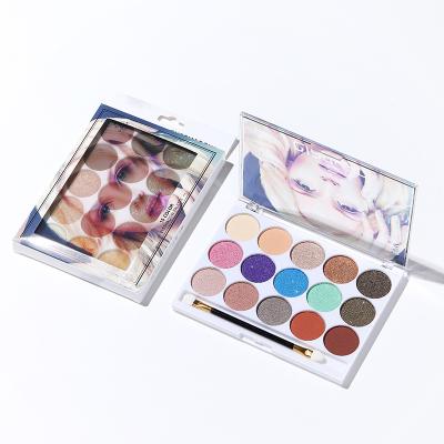 China Waterproof 15 Color Private Label Pigmented Makeup Eyeshadow Palette for sale