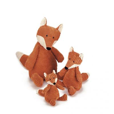 China Custom Soft Fabric Baby Comforter Corduroy Plush Animal Fox For Promotional Gift for sale