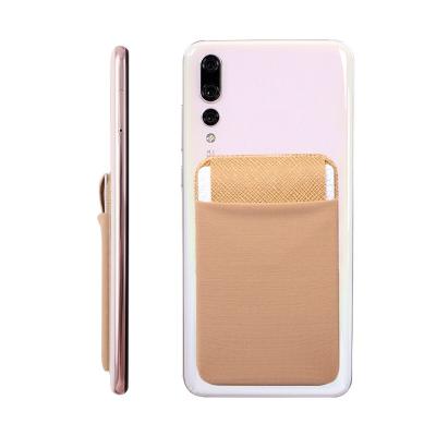 China Fashion Case Cell Silicon For Phone Adhesive Lycra Sticker Phone Card Holder With Cover for sale