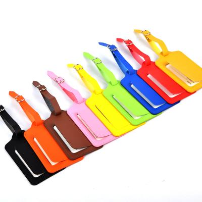 China Custom Made Address Holder Silicone Tag Silicone Tag PVC Travel Baggage Baggage Name Tags for sale