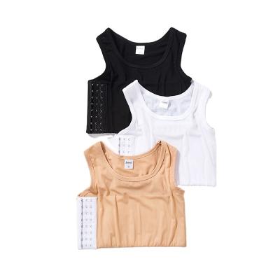 China 2022 New Breathable Ice Silk Buckle Breast Binder White Chest Tank Top For Women for sale