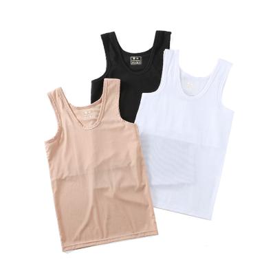 China Breathable Made In China Womens Ice Silk Gym Vest Pullover Singlet Training Tank Tops for sale