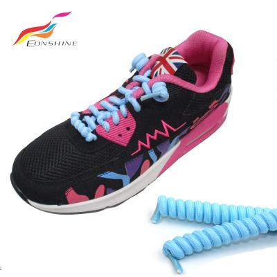 China Round Simple Tying Twisted Rope Bungee Lace No Tie Elastic For Fashion Sneakers for sale