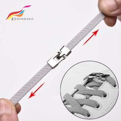 China Flat Lacing System Metal Lace Buckle New Elastic Laces Braided for sale