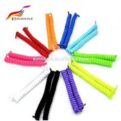 China Round No Tie Lace Polyester Elastic Cord Lace Lit Lazy Shoe Laces for sale