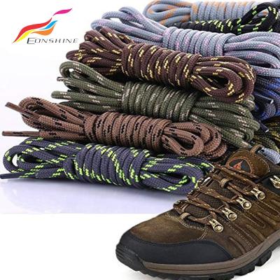 China Round Outdoor Mountaineering Hiking Boot Walking Polyester Braided Heavy Duty Rope Lace Round for sale