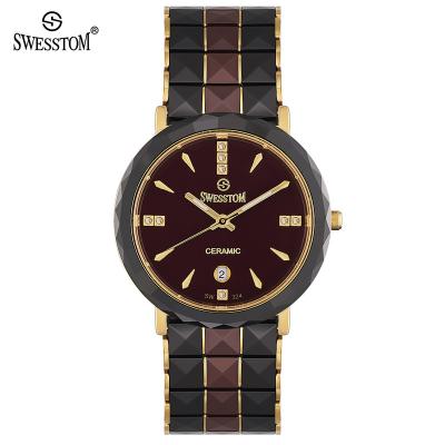 China CHENXI Day/Date Square Couple Women Men's Ceramic Watch To Fashion Quartz Watch for sale