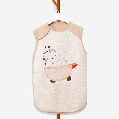 China Sleeveless Cotton Breathable Colorful Jacquard Summer Sleeping Bag Baby Kick Vest Thermal Newborn Air Conditioning Bag for sale