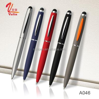 China Promotional Soft Pen Metal Stylus Touch Screen Rubber Pen for Christmas for sale