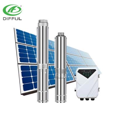 China High efficiency solar dc pump for deep well price solar powered water pump for agriculture dc solar submersible pump for sale