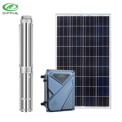 China High Efficiency Borehole Water Pump Kit Solar Submersible Water Pump Solar Pump Submerged Irrigation System for sale