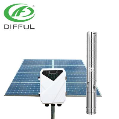 China Family Homes Stainless Steel Solar Powered DC Pump Bore Well Submersible Water Pump for sale