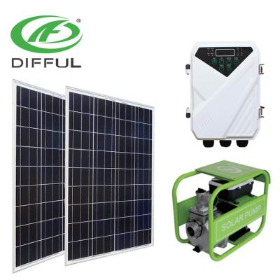 China Solar Surface Water Pump Family Homes Portable Solar Outdoor DC Pumps For Irrigation Outdoor Solar DC Pressure Booster Pumps for sale