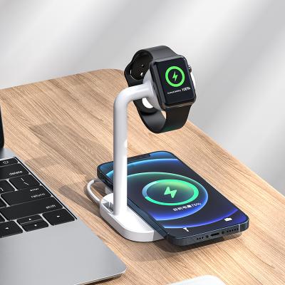 China Mobile Phone New Arrival Qi Wireless Charger 15W Magnetic Fast Wireless Boost 3 In 1 Wireless Charger For Phone for sale