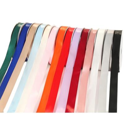 China Wholesale High Quality Metallic In Solid Color Gift Wrap Polyester Satin Stock Ribbon For Gift Wrapping for sale