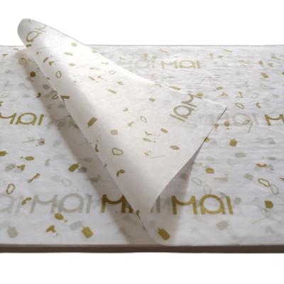 China _Custom Recyclable 22gsm Logo Printed Soft Gold Metallic 17 Wrapping Tissue Tissue Paper for sale