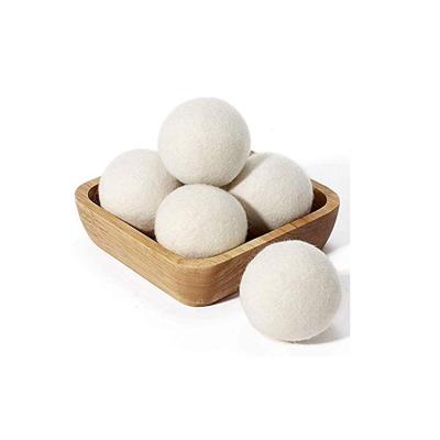 China Natural Handmade Felt Fabric Softener Ball 100 Percent Pure Wool Dryer Balls Wool Safe Laundry for sale