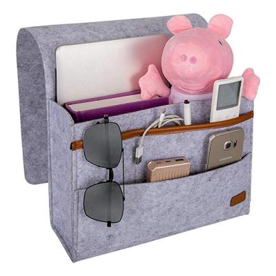 China Viable home Sofa Desk Felt Bedside Pocket with 3 small pockets to organize small instruments for sale