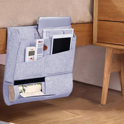 China Sustainable Magazine Pouch Tissue Box Finishing Bags Creative Felt Bedside Storage Bag Bedroom Storage Organizer for sale