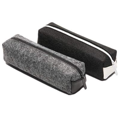 China High Quality Set of 2 Style Felt Pencil Case Pencil Holder Simple Slim Stationery Pocket Case for Pens and Small Tools for sale