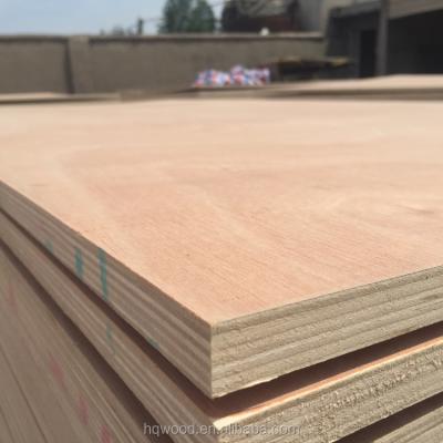 China Indoor red 9mm/12mm/15mm face and back core /poplar hardwood /furniture grade cheap plywood for sale