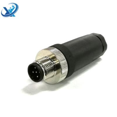 China A'Code B'Code Stock M8 M12 M16 4pin 5pin 8pin 12pin Automotive Male Angled Connector for sale