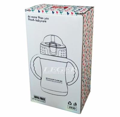 China Cardboard Storage Boxes Baby Vacuum Flask Packaging Matt Coated Finishing for sale