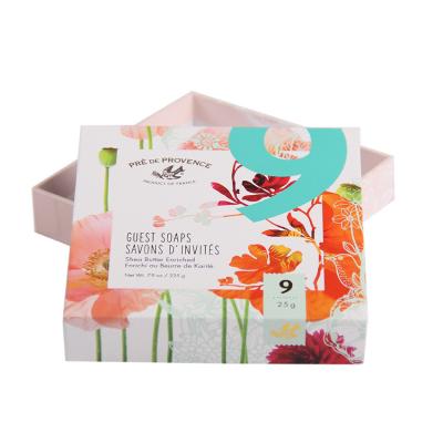 China Full Color Printing Custom Rigid Boxes , Rigid Gift Boxes Hotel Guest Soap Packaging for sale