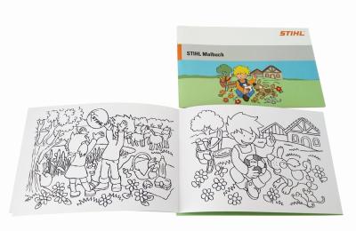 China A5 Childrens Coloring Books Black Printed Drawing Saddle Stitch Bound for sale