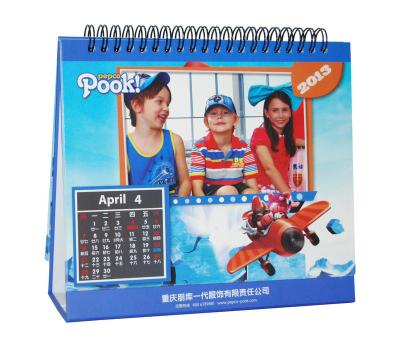 China Children Clothing Company Desk Calendar Printing Black YO Ring Bound for sale