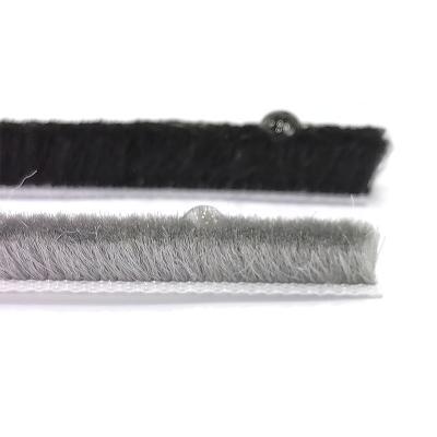 China CLJ Aluminum Sliding Window Weather Strip Silicone Wool Pile Seal Strip For Glass Door Pile Height 3-25mm / Width 3-50mm for sale