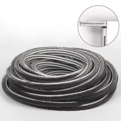 China High Stability Home Door Window Frame Sealing Brush Strip Soft Fluffy Pile Weather Strip Made of 100%PP Material for sale