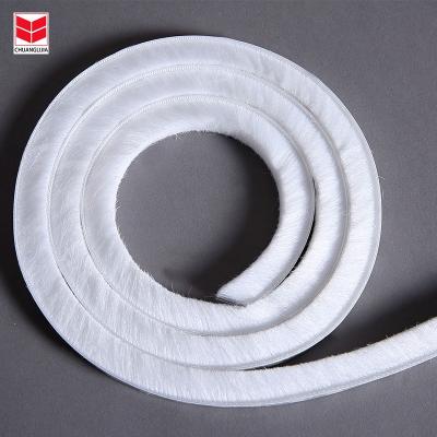 China Middle East Market Doors and Windows Pile Weather Strip Sound Insulation Silicone Brush Seal Strip for Soundproofing for sale