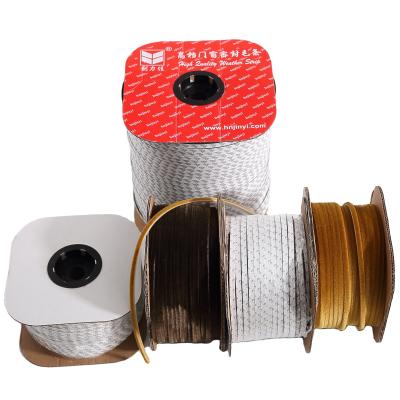 China Waterproof Windproof Wool Pile Sealing Tape Straight Pile Aluminum Profile Brush for Door and Window Weather Protection for sale