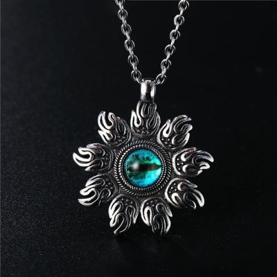 China Real Raw Hip Hop 316 Fire Demon Eye Stainless Steel Environmental Friendly Punk Portable Functional Pendant for sale