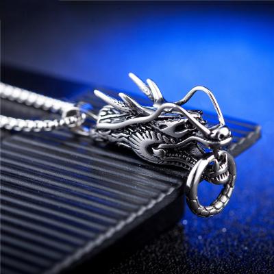 China Environmental Friendly Vintage 316 Stainless Steel Jewelry Mens Punk Dragon Pendant for sale