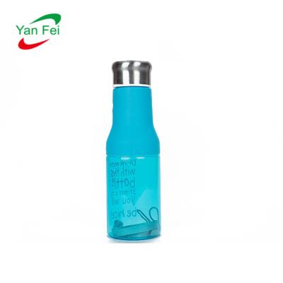 China Viable Fruit Lemon Juice Water Bottle Portable Clear Plastic Outdoor Sports With 550ml Sports Bottle Not Applicable For Boiling Water for sale