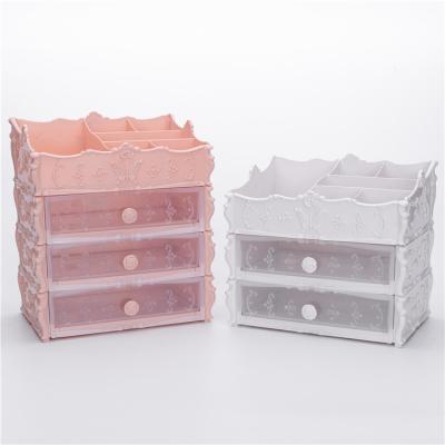 China Viable Wholesale Custom Made China Multi-drawer Printing PP Plastic Jewelry Storage Box With Drawer for sale