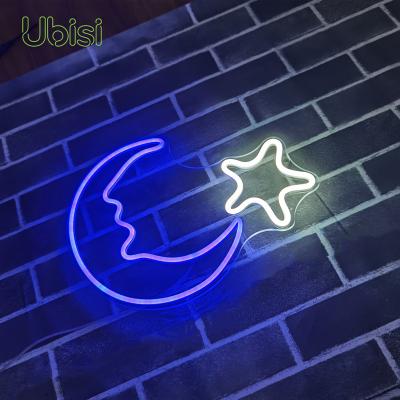 China Home Decor Moon Neon Sign Direct Selling DIY Mall Schools Stores Factory Neon Light Led For Event And Party Home Bar for sale